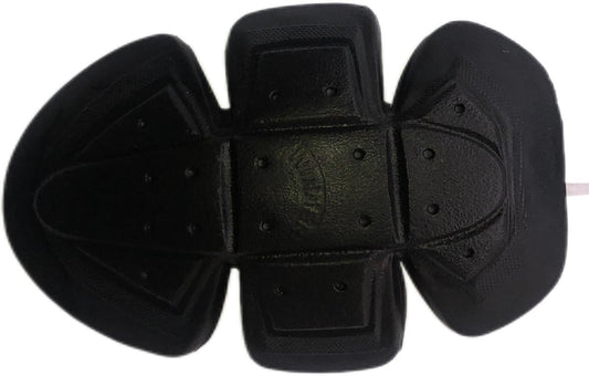Close-up of the black perforated Motovational CE Level 1 back protector with segmented panels