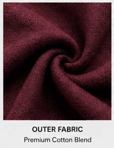 Close-up of the outer fabric texture of the Motovational zip-up hoodie in Burgundy, twisted to show the weave