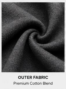 Close-up of the outer fabric texture of the Motovational zip-up hoodie in Charcoal Grey, twisted to show the weave