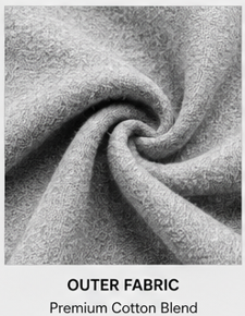 Close-up of the outer fabric texture of the Motovational zip-up hoodie in Heather Grey, twisted to show the weave